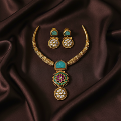 Antic Kante Necklace in Kundan - KN00387