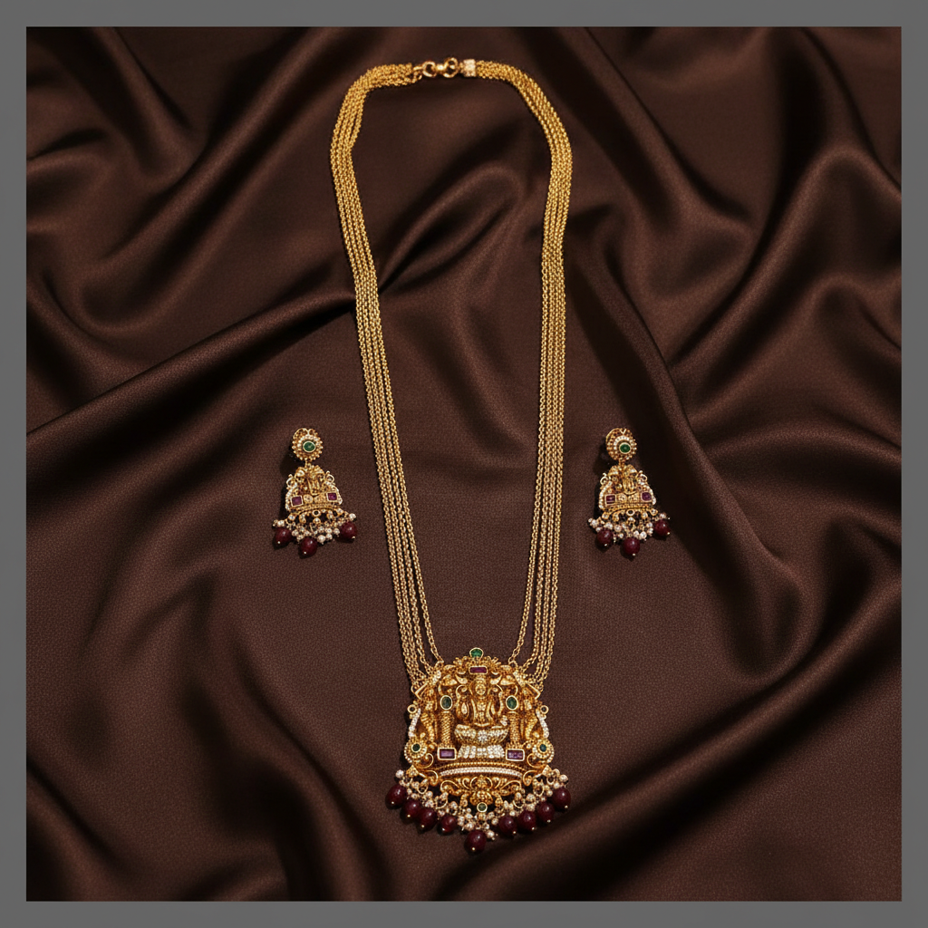 Beautiful Lakshmi Haram In Nakshi - NH00284