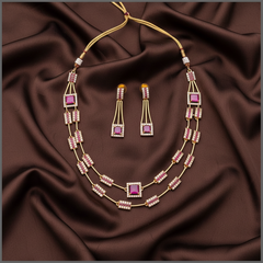 Double Layer  Necklace In Nakshi - NN00819