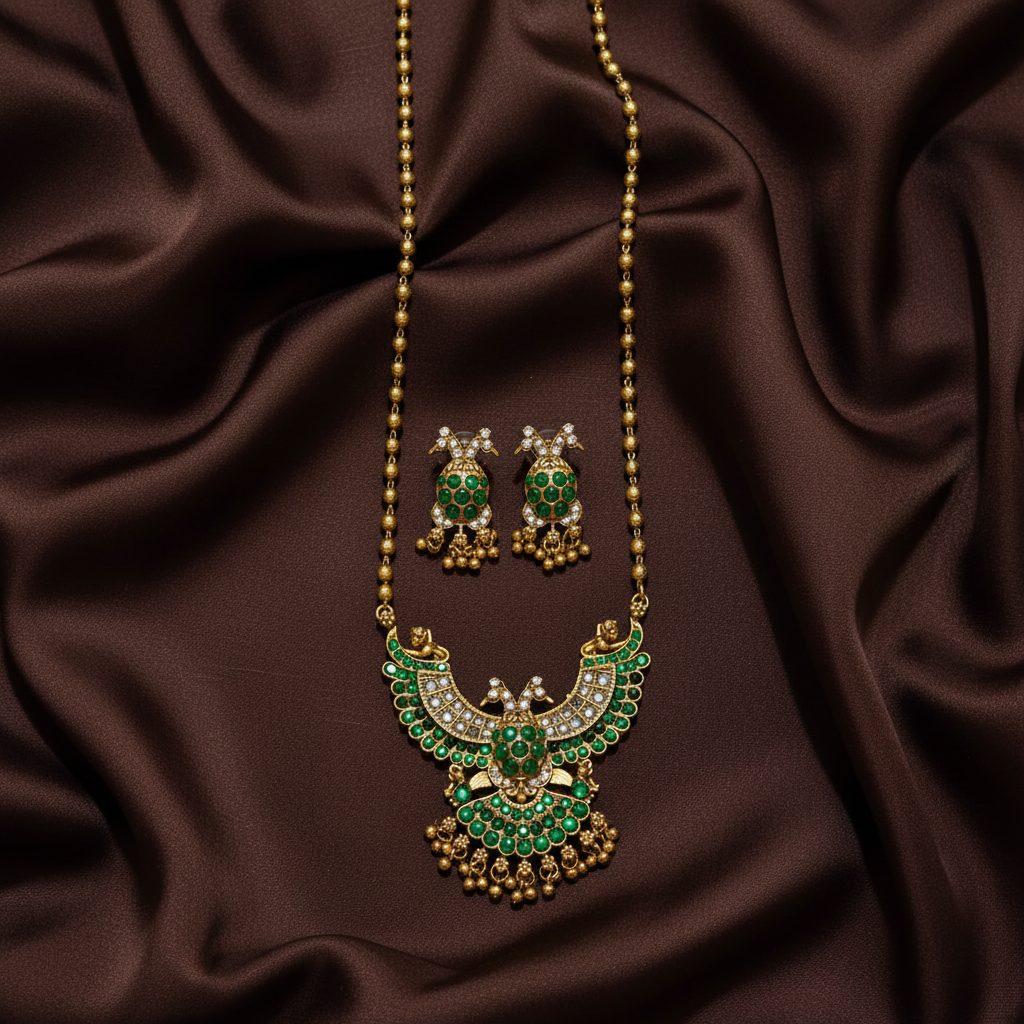 Gandaberunda pendant set With Earrings - NH00492