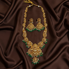 Nakshi Lakshmi Haram in Gold Polish - NH00143