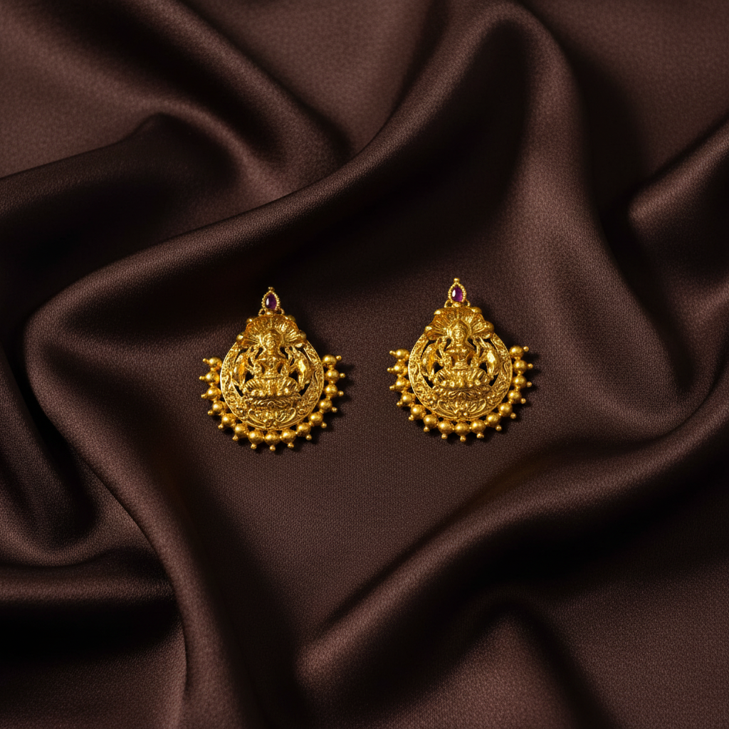 Lakshmi Ruby Nakshi Earring -NE00322