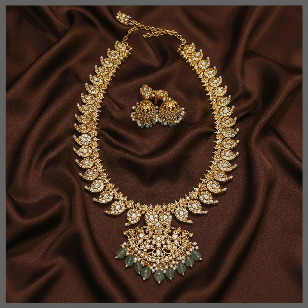 Beautiful Mango Haram With Pearl - NH00193