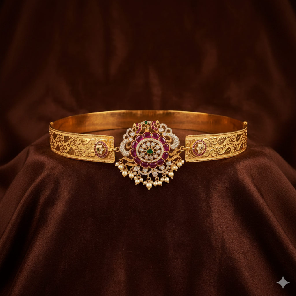 Mozointe Kundan Waist Belt - WB0016