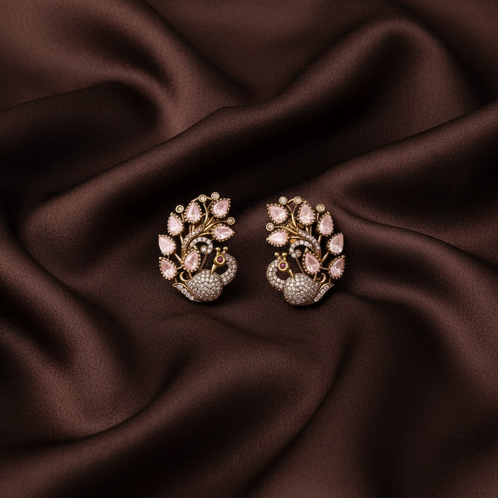 Peacock Earrings In Victorian - VE00230