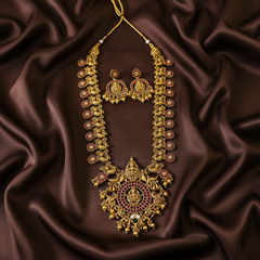 Lakshmi with flower Pendent in Naskhi Haram with Earring - NH0008