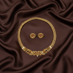 Nakshi Kante Front Screw Designer Set With Earrings - NN00849