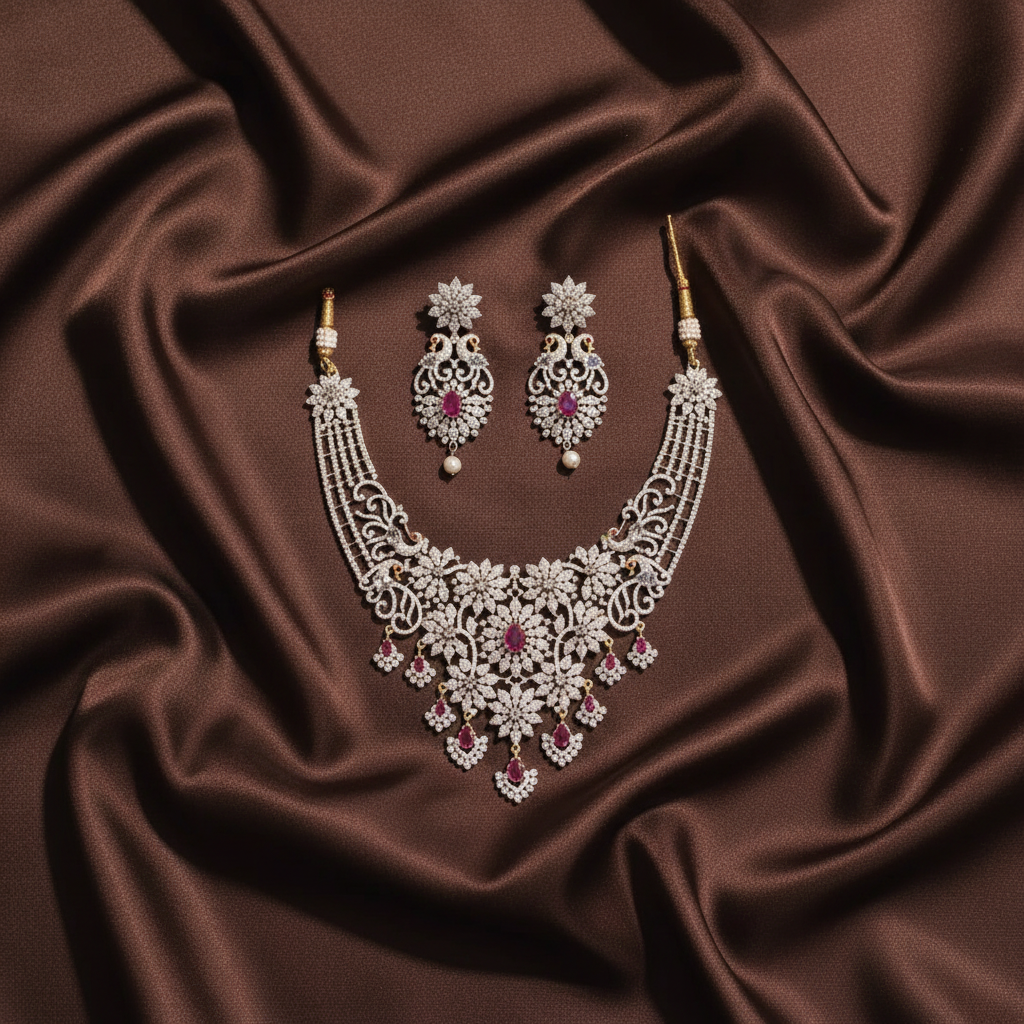 Diamond Flower Neckalce - DN0028