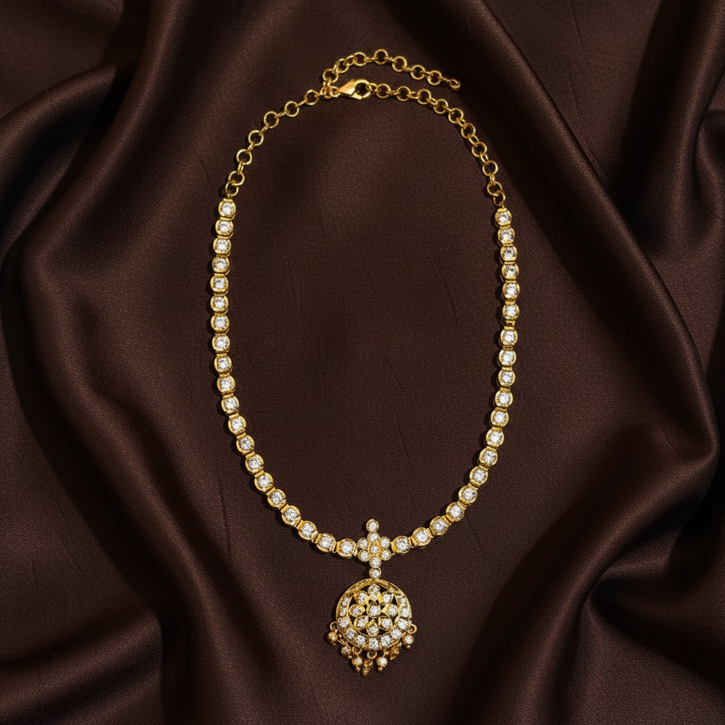 Vintage Panchaloha White Stone Necklace - NN00977