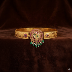 Kempu Peacock Nakshi Waist Belt - WB0027