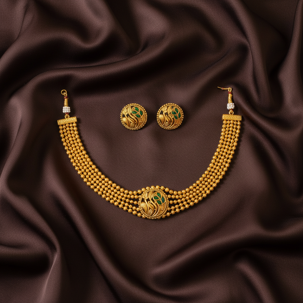 Rashmika Mandanna Gold Replica Choker - NN00902