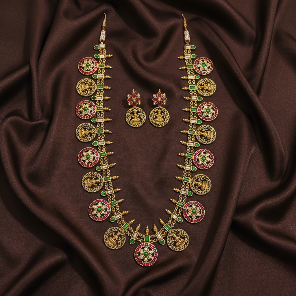 Beautiful Jadau Kundan Bottu Haram - KH00268