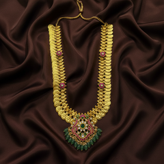 Antique Kaasu Haram with Side pendant - KH00302