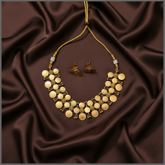 3 Layer Elegant Kaasu Necklace in Nakshi - NN00758