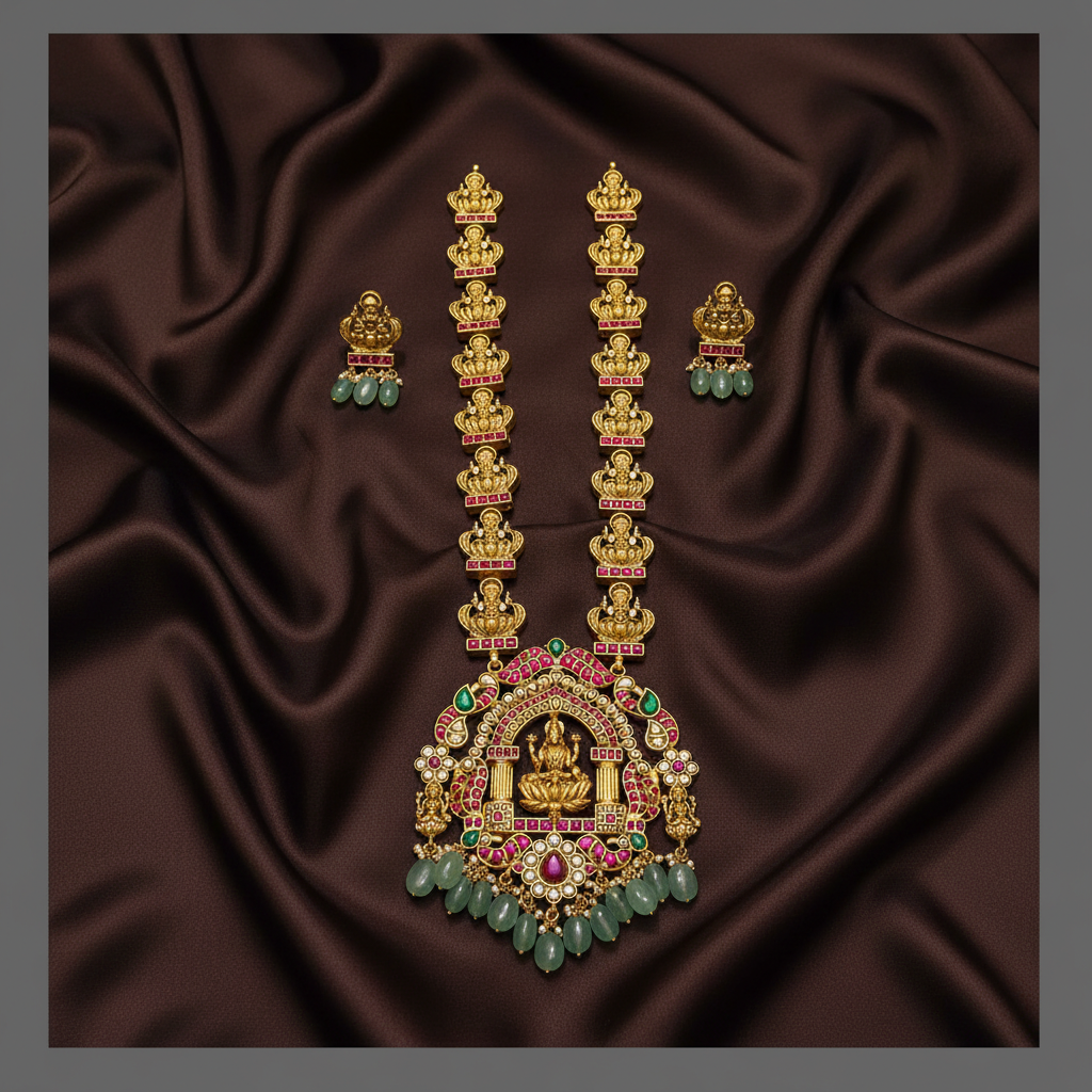 Beautiful Lakshmi Kundan Haram - KH00253
