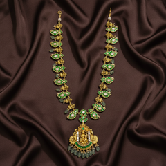 Double Sided Mango Haram With Lakshmi Pendant - KN00618