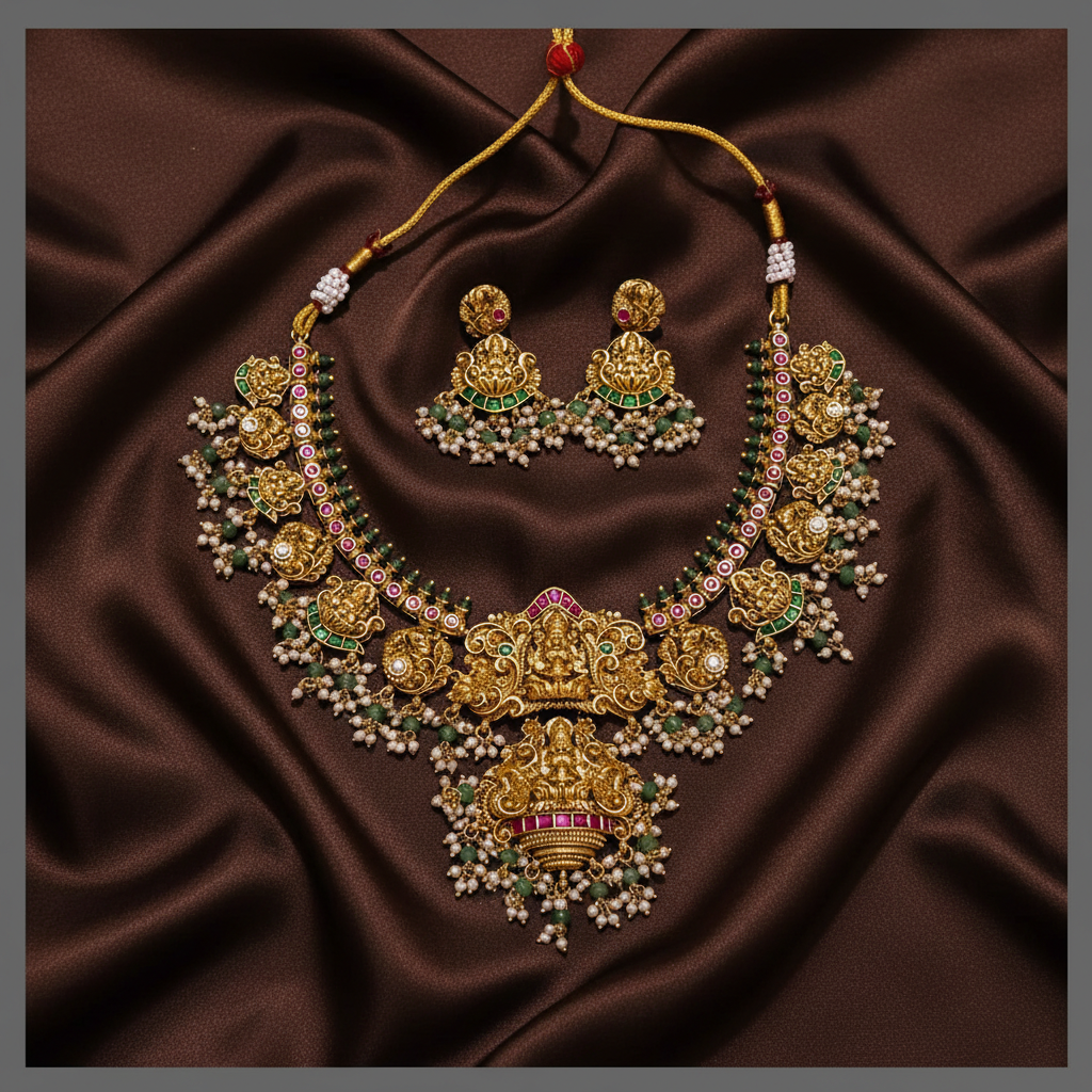 Beautiful Lakshmi Kundan Necklace - KN00520