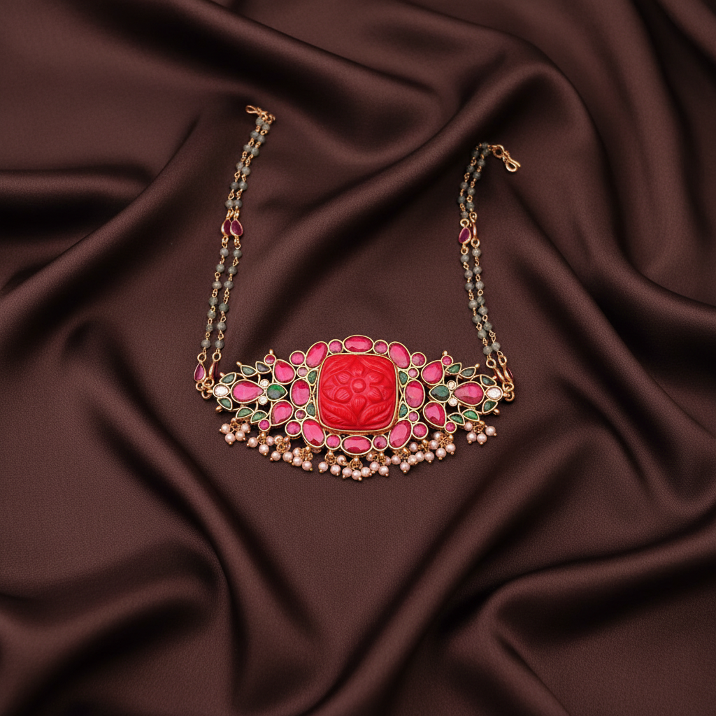 Multicolor Kundan Choker - KN00373