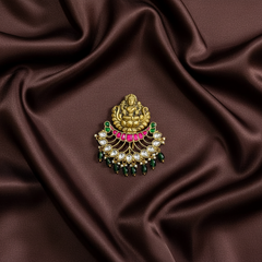Jadau Lakshmi Pendant With Back Hook - KP00205