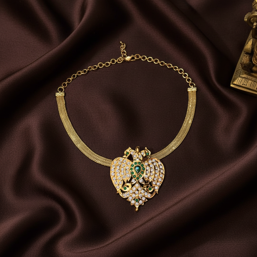 Panchaloha Gandaberunda Pendant with Chain - NN00922