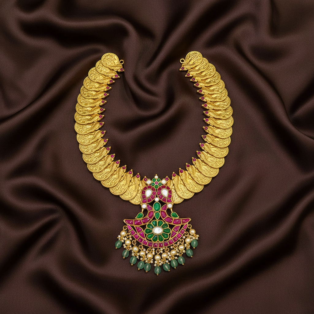 Kasu Haram in Jadau Kundan with Pendent - KH0062