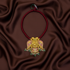 Red Dori With Gandaberunda Pendant - PB00586
