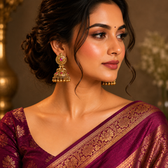 Jadau Nakshi Traditional Jhumki - KE00583
