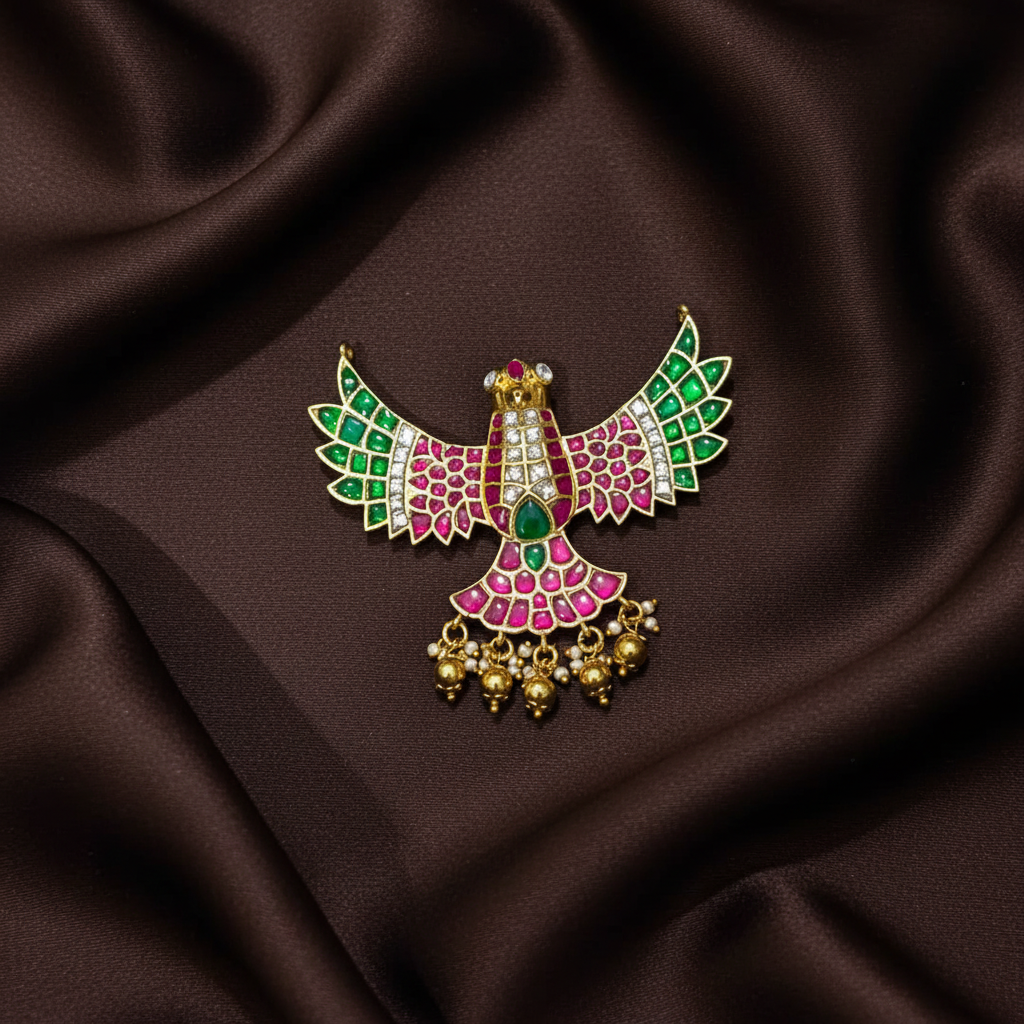 Elegant Gandaberunda designer Jadau Pendant - KP00210