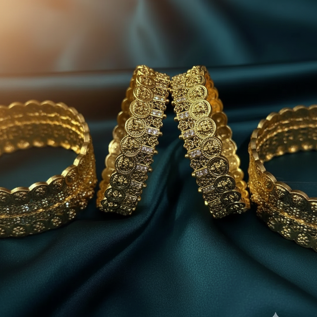 Beautiful Lakshmi Kasu Bangles - BG00177