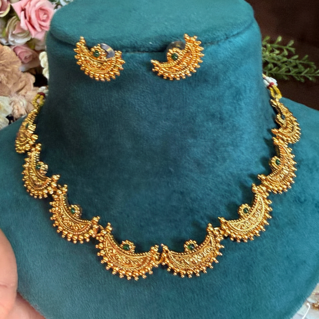 Nakshi Budget Friendly Neckalce With Earrings - NN00910