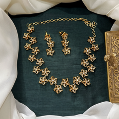 White Stone Star Necklace - NN00856