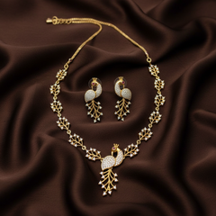 White CZ Peacock Set - NN00879