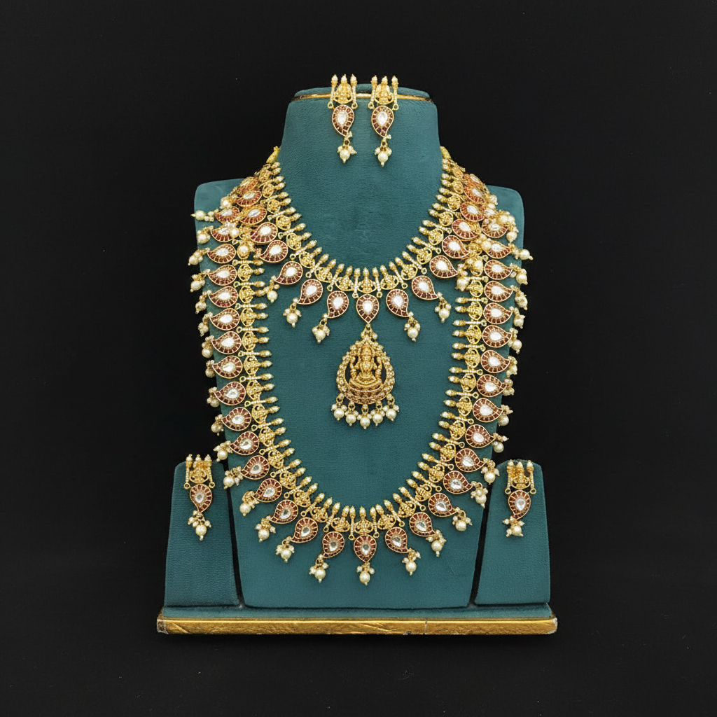 Kempu Mango Bridal Set - BR0063