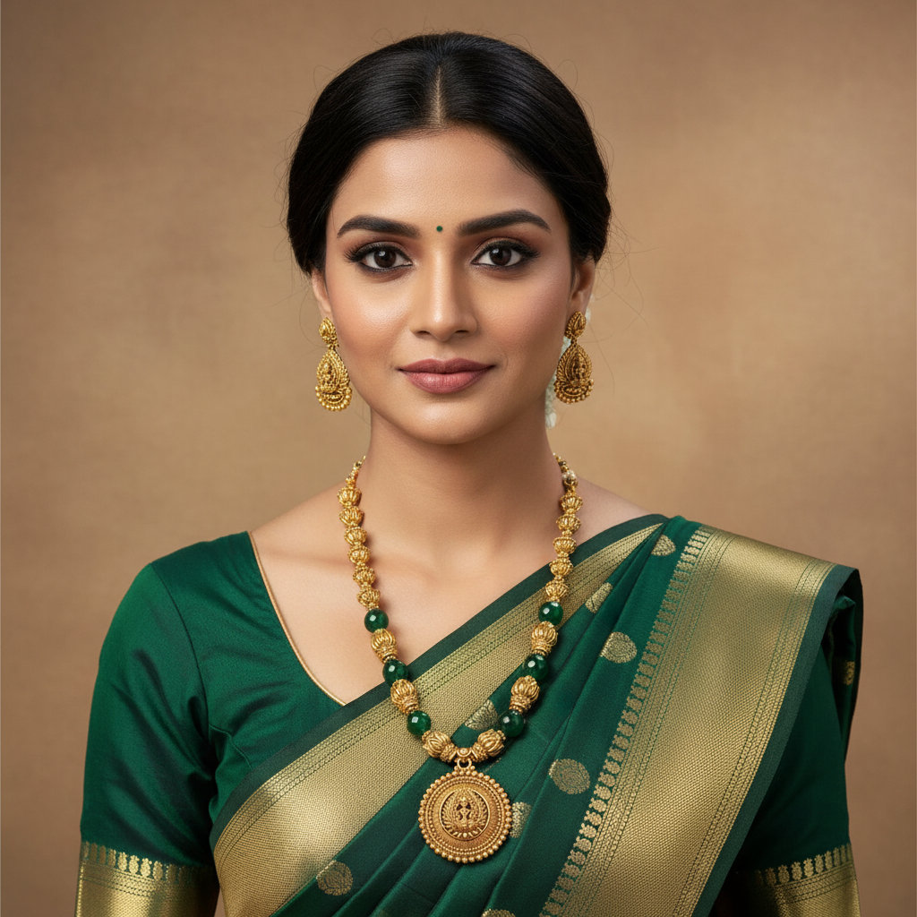 Nakshi Necklace with Lakshmi Pendant - NN00859