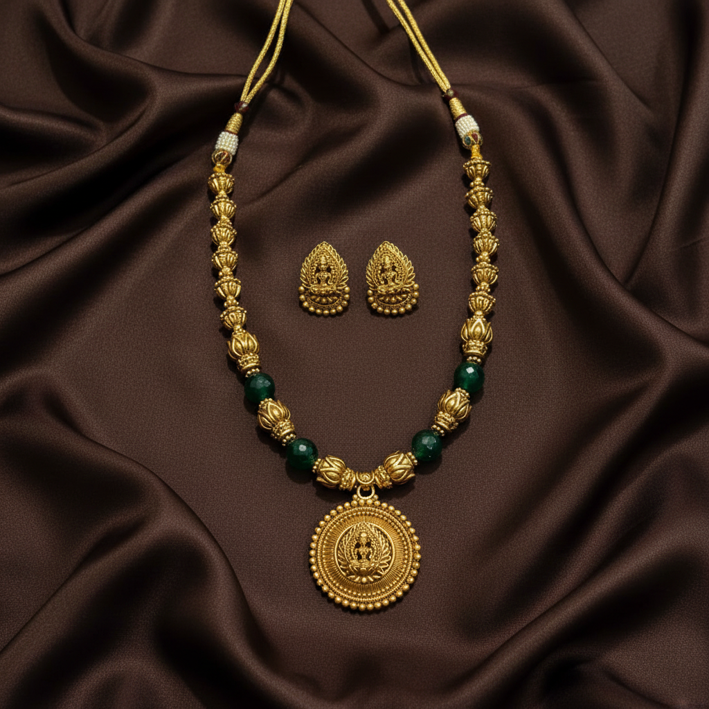 Nakshi Necklace with Lakshmi Pendant - NN00859