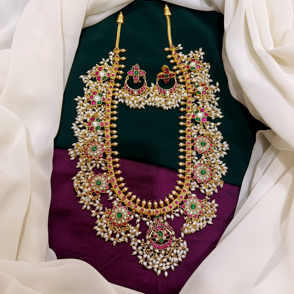Jadau Flower Guttipusalu Haram - KH0032