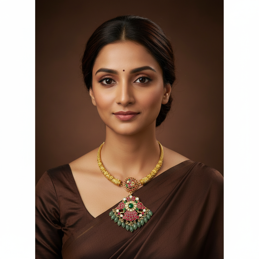 Jadau Pendant Kante Sets- KN00655