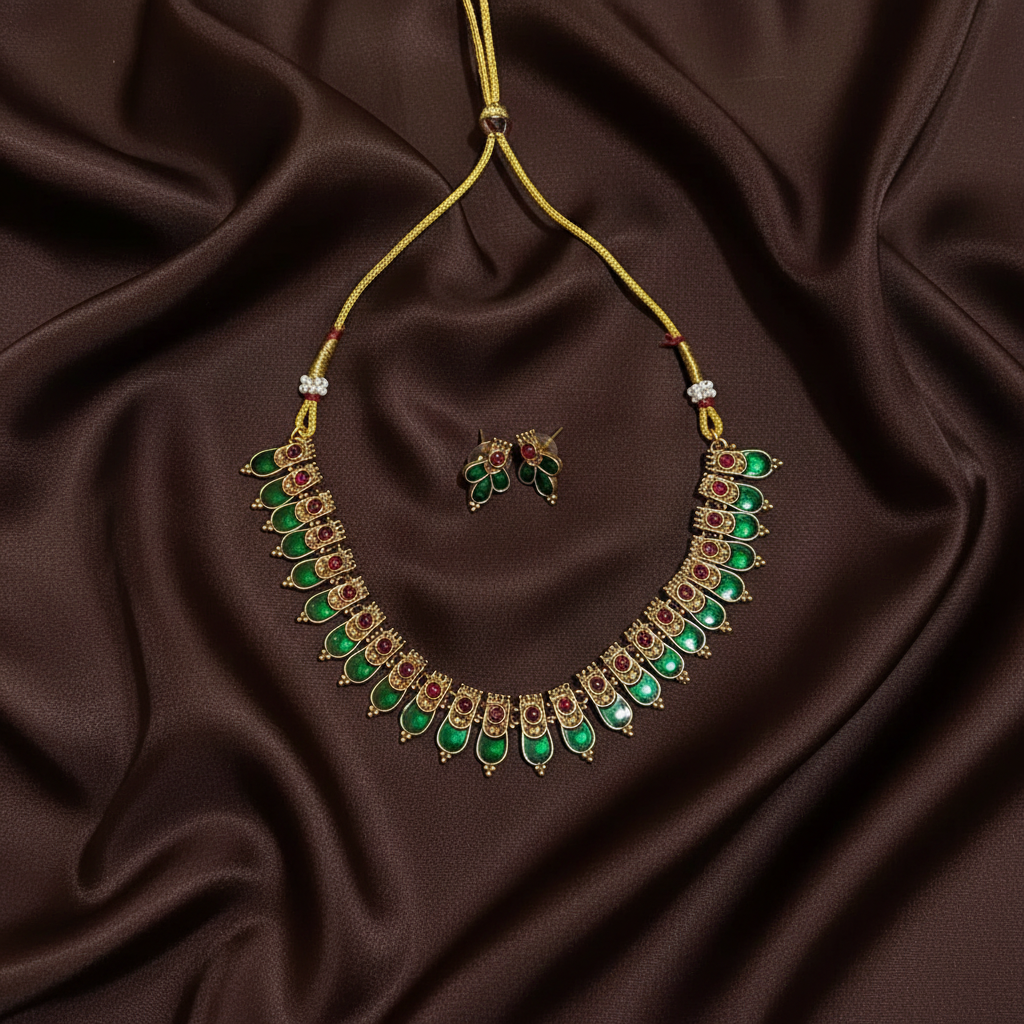 Leaf Painted Necklace - NN0074
