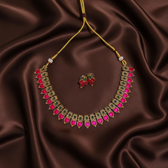 Leaf Painted Necklace - NN0074