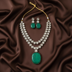 Victorian Haram with EMerald Stone Pendant - VH0038
