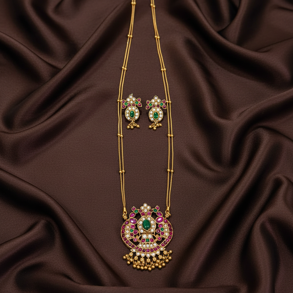 Pota Stone Gandaberunda Pendant With Chain - NH00446