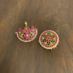 Jadau Sun and Moon Patter Hair Accessory - HA00238