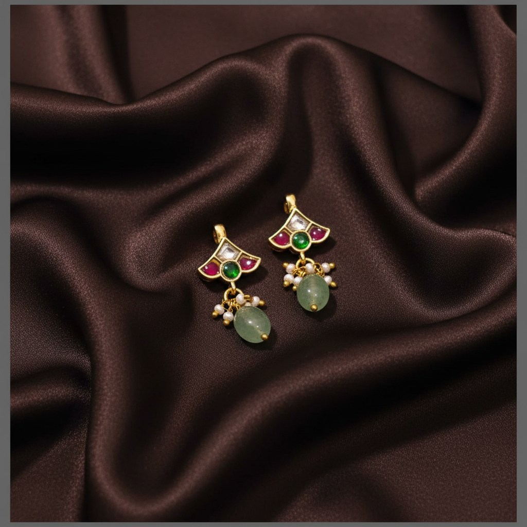 Beautiful Small Bugadi With Pearls - BU00129