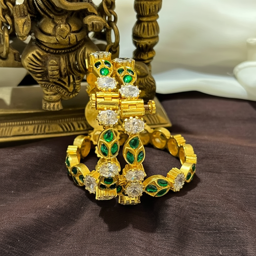 Mango Jadau Mozonite Openable Bangle - BG00669