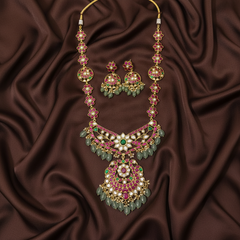 Jadau Long haram with Rani Pendant - KH00424