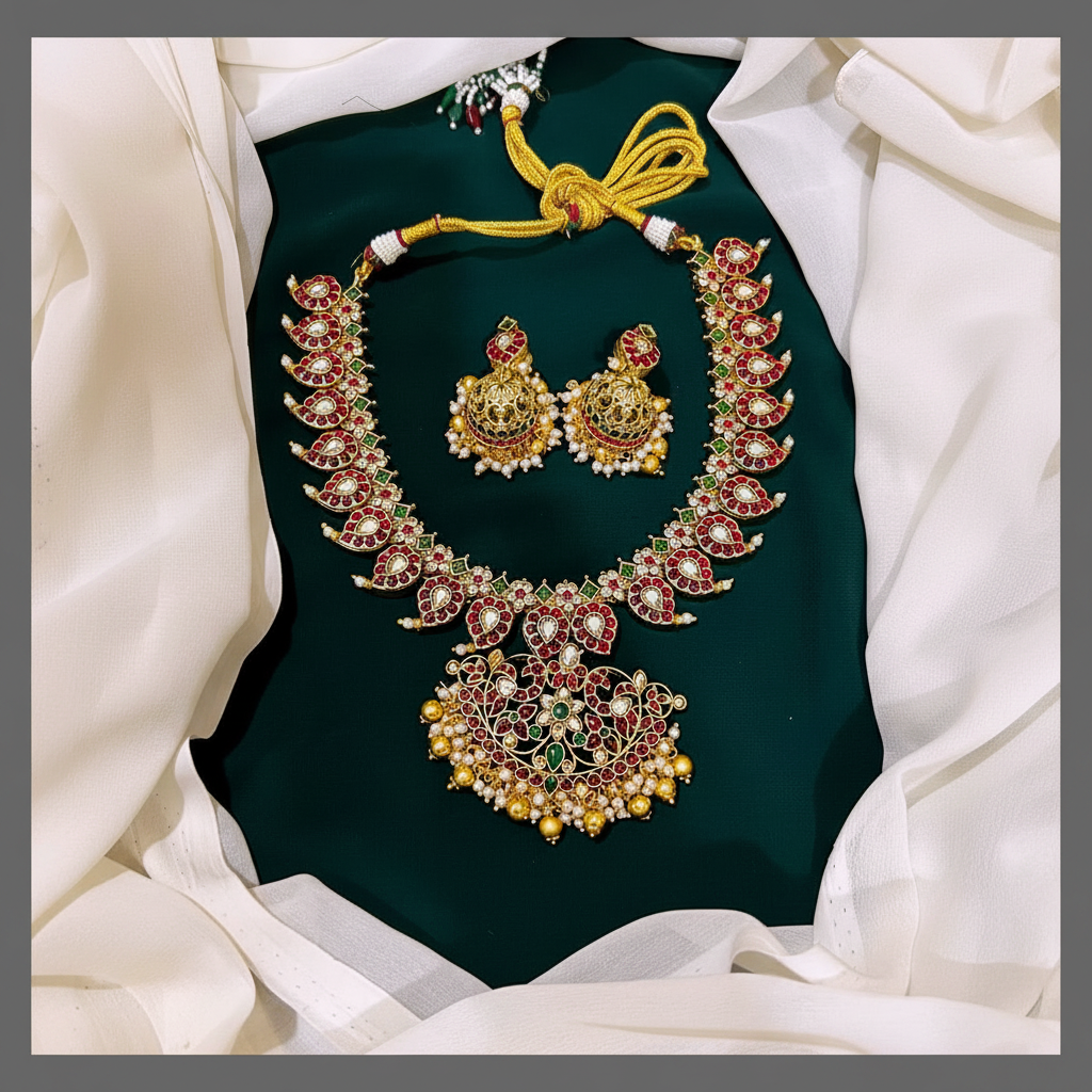 Beautiful Mango Necklace in Nakshi - NN00238
