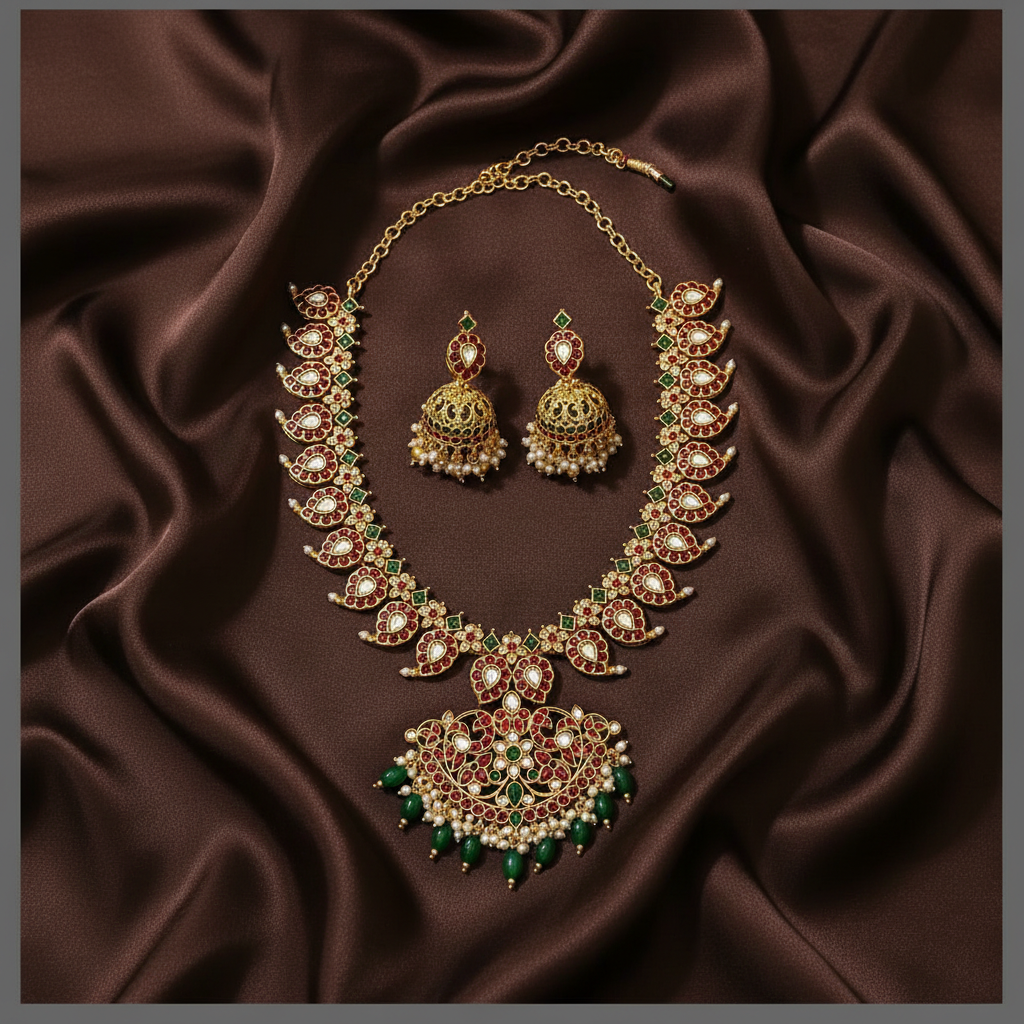 Beautiful Mango Necklace in Nakshi - NN00238