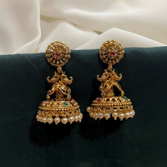 Nakshi Temple Collection Jhumki - NE00639