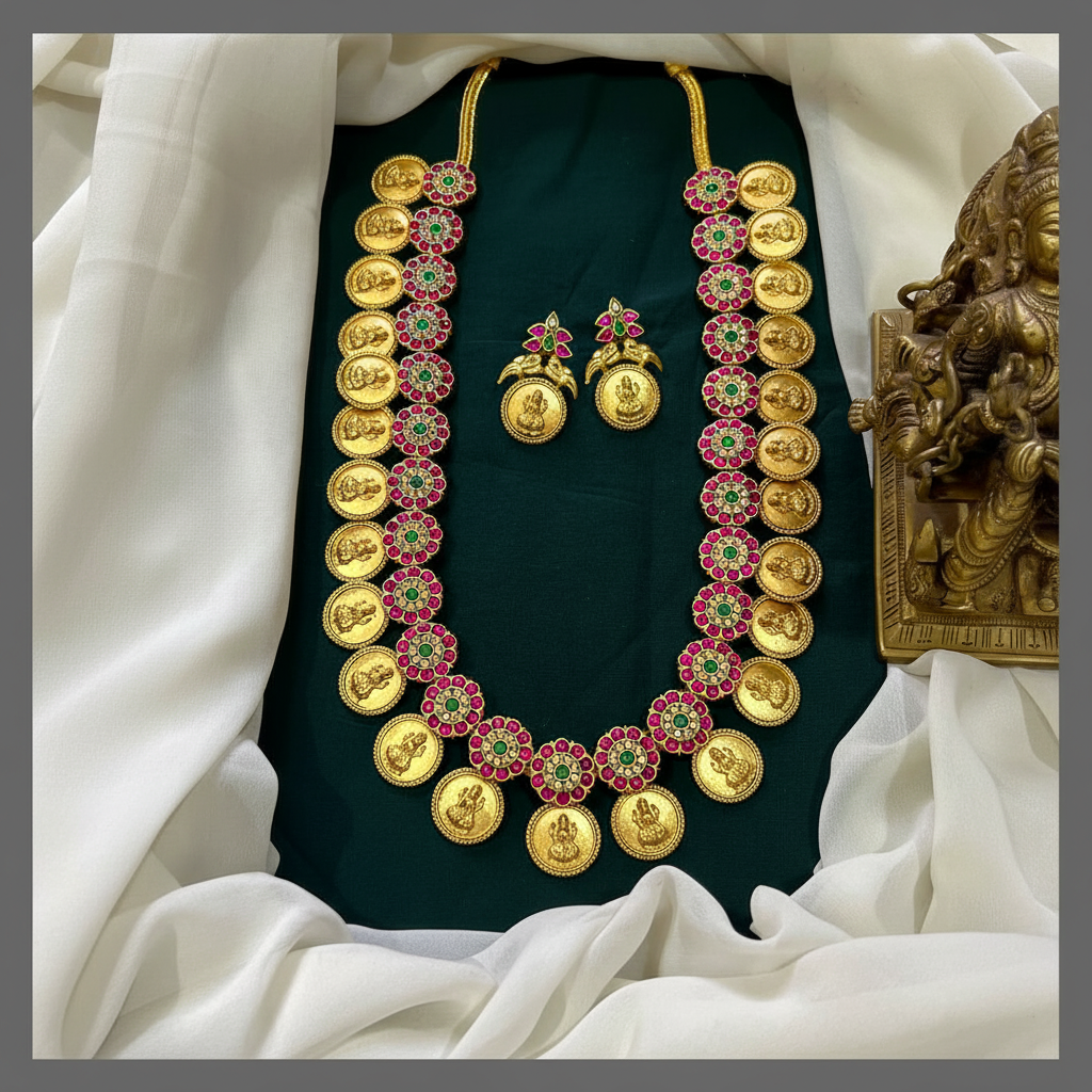 Bottu Kaasu Haram With Earrings - Kh00355