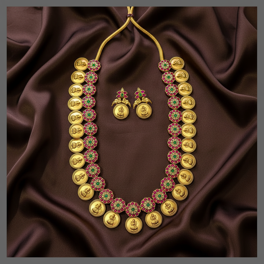 Bottu Kaasu Haram With Earrings - Kh00355